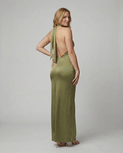 Elegantes Abendkleid Damen Asymmetrisch Figurformend