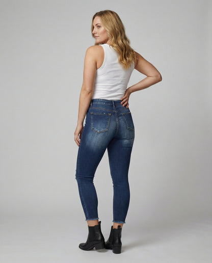Damen Jeans Hohes Modell Destroyed Style