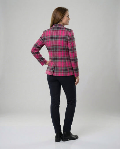 Damen Blazer Karierter Moderner Business Stil
