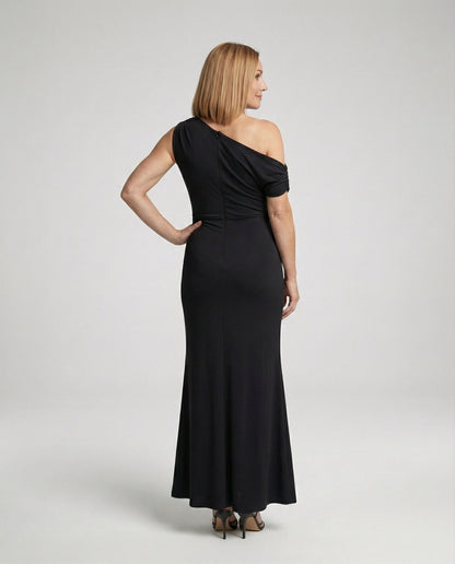 Elegantes Abendkleid Figurbetont Asymmetrisch Lang