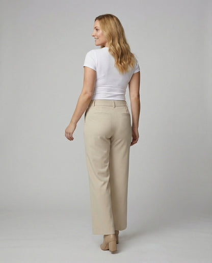 Damen Stoffhose Flare Modern Weite Bein