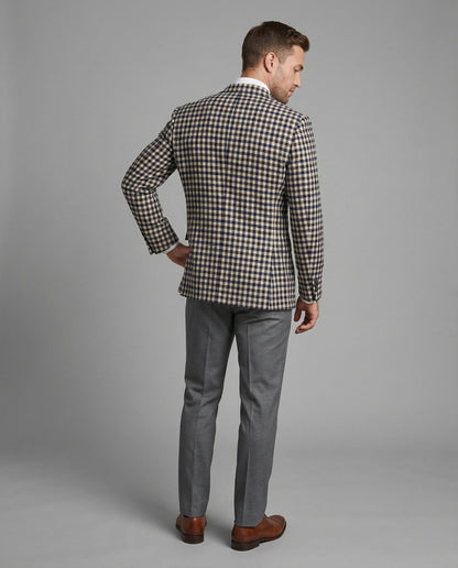 Herren Blazer Karierter Eleganter Business Blazer