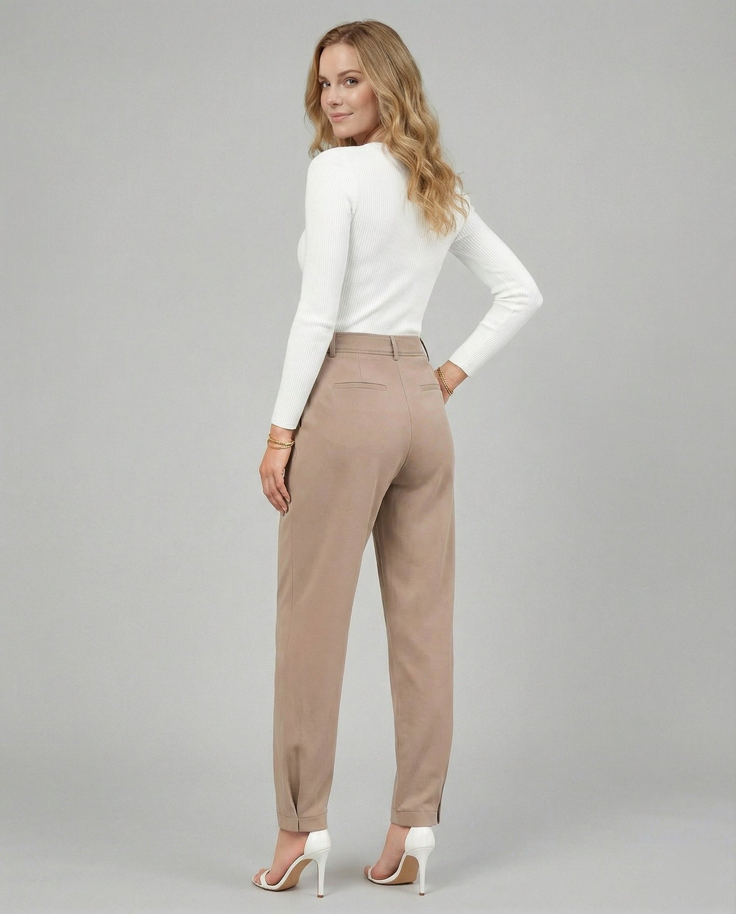 Damen Hose Elegant Weit Bequem