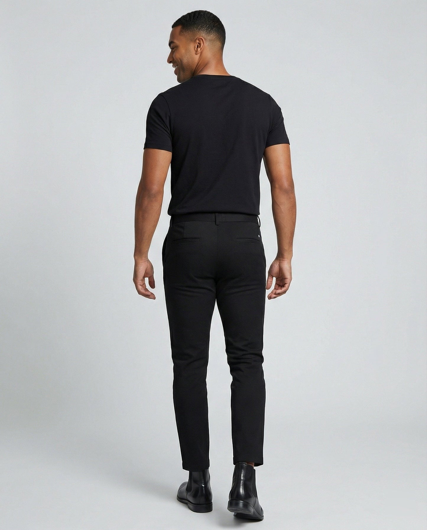 Herren Slimfit Hose Anzughose Mit Taschen