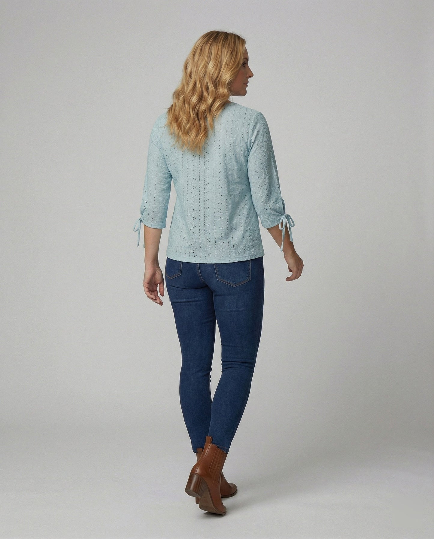 Damen Bluse Modern Spitze Knopfleiste Chic