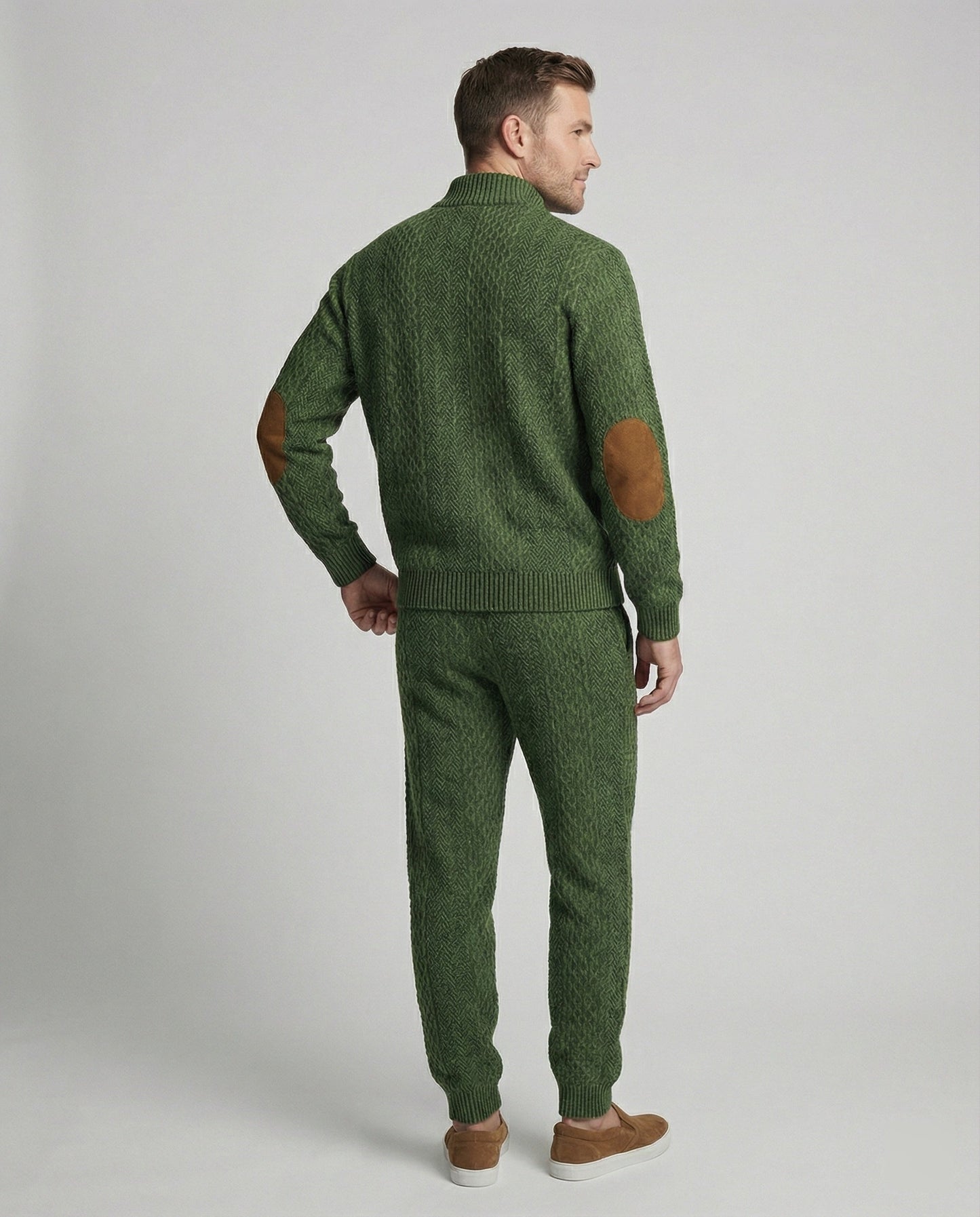 Herren Strickanzug Stehkragen Langarm Modern