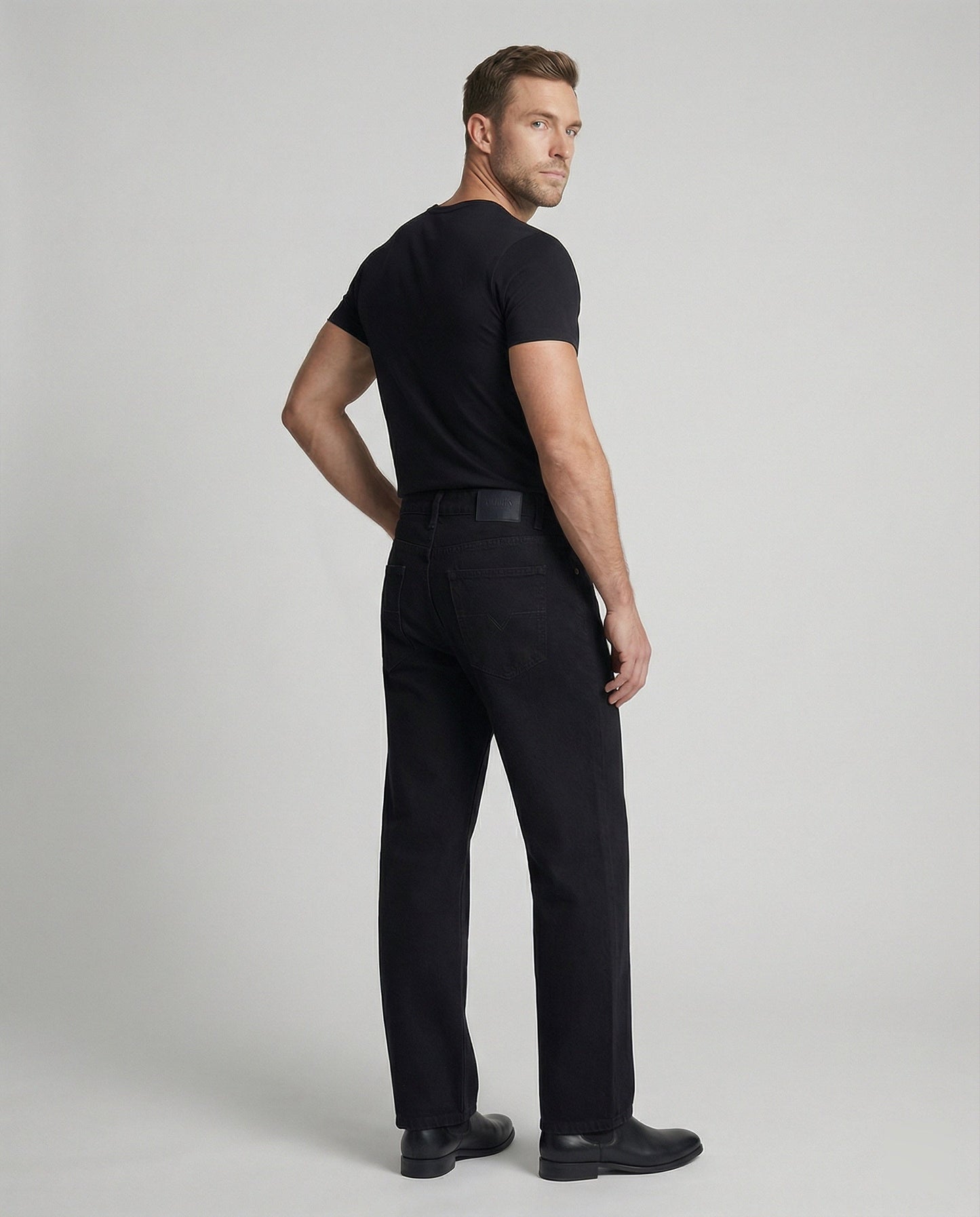 Herren Jeans Gerader Schnitt Utility Stil