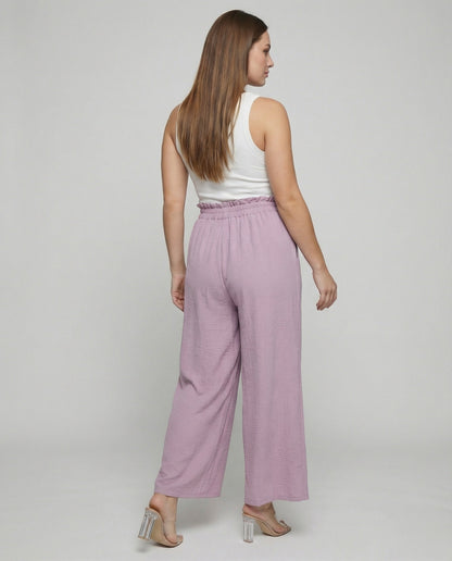Damen Hosen Weite Bein Culotte Elastisch Bequem - BerlinGlamour