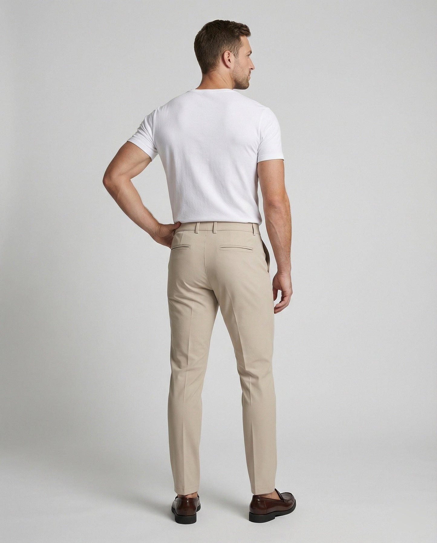 Herren Slim Fit Chino Hose Stretch Bequem
