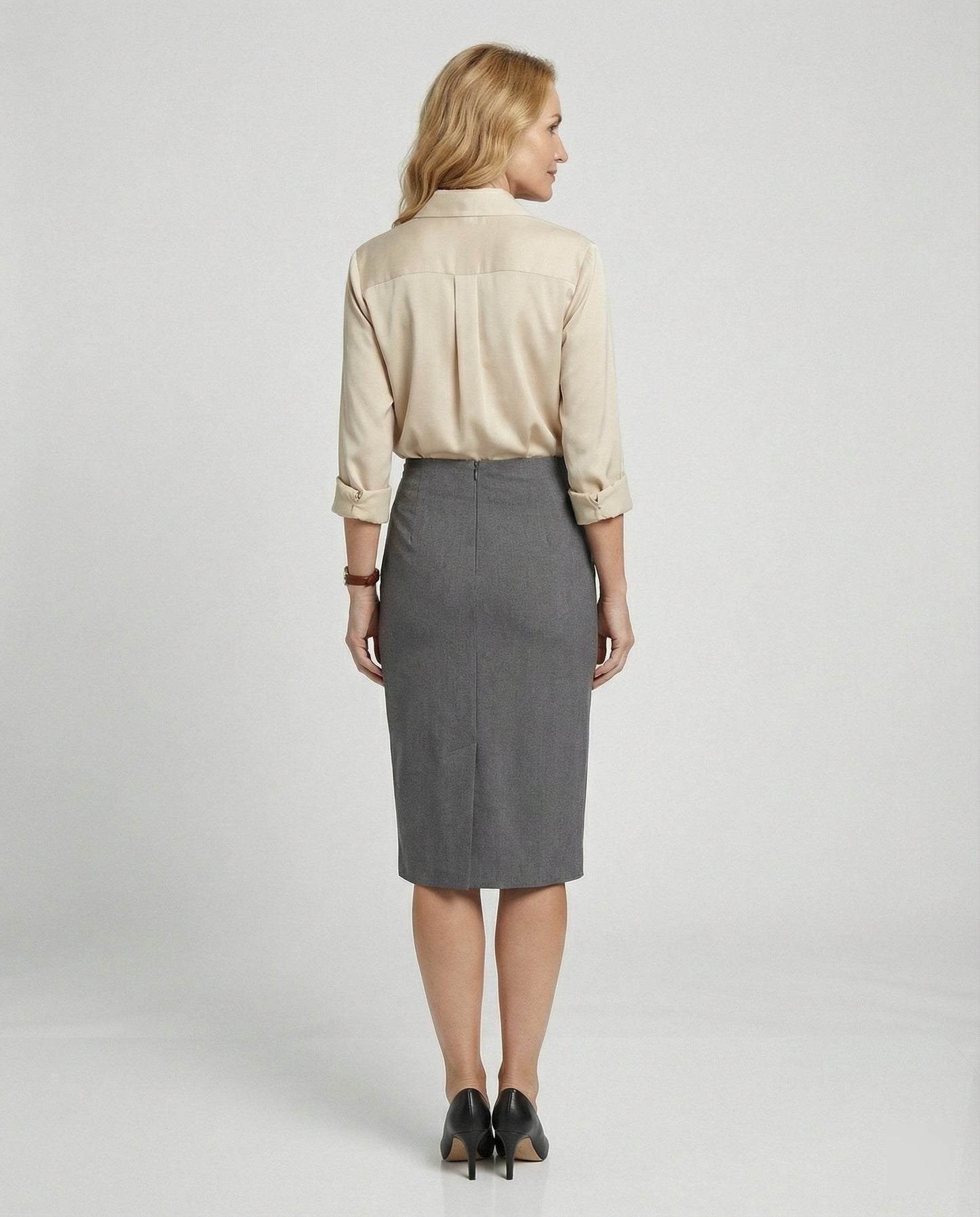 Damenbluse Elegante Baumwollbluse Stehkragen Weiß - BerlinGlamour