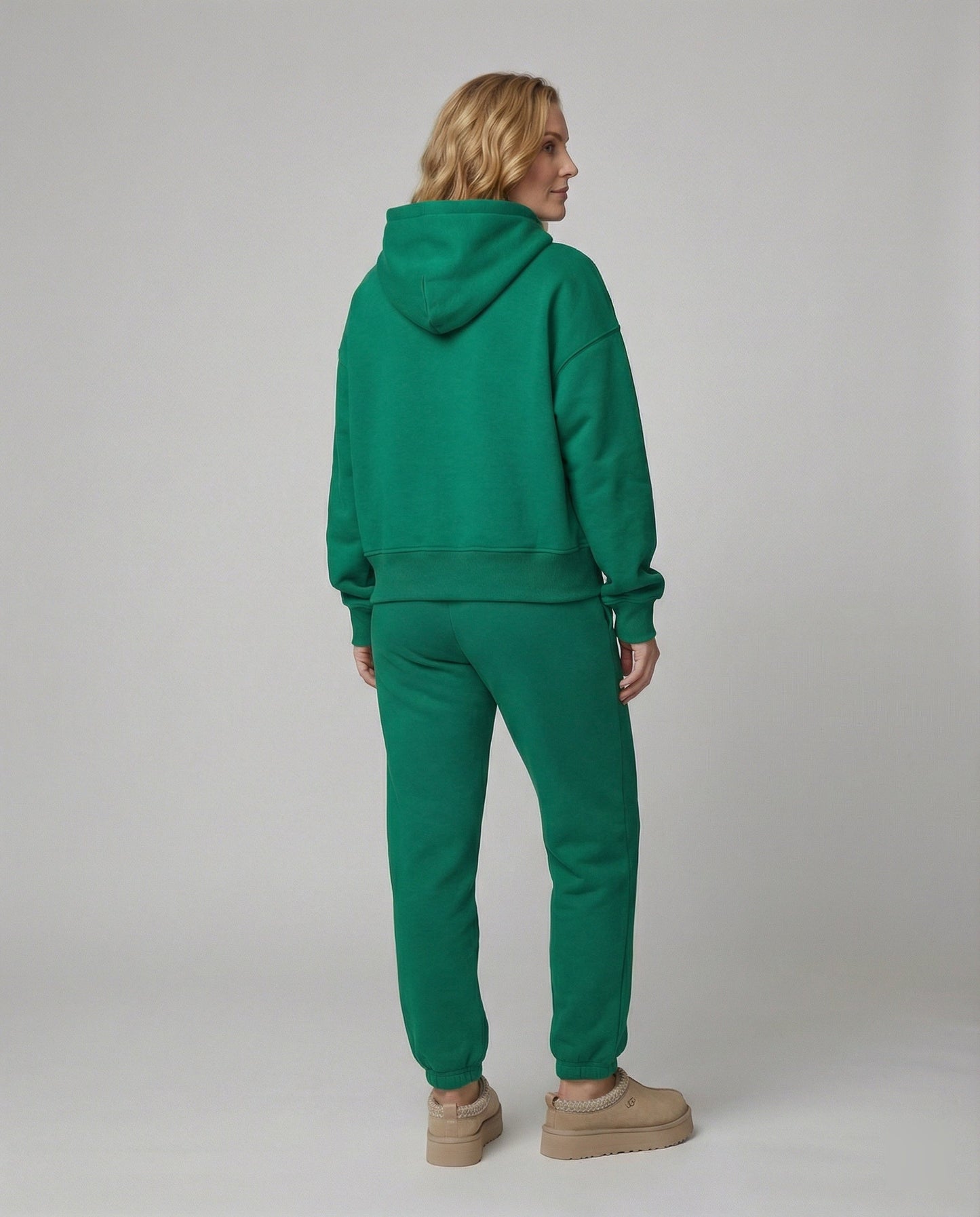 Sportliche Laufoutfit Damen Kapuzenpullover Hose Set