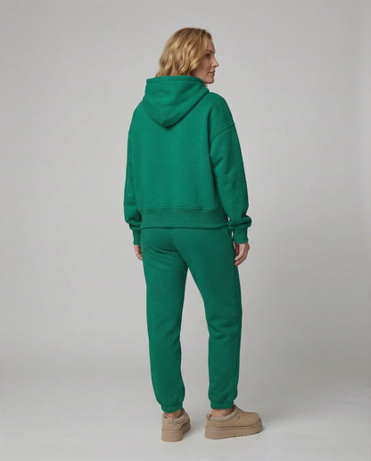 Sportliche Laufoutfit Damen Kapuzenpullover Hose Set