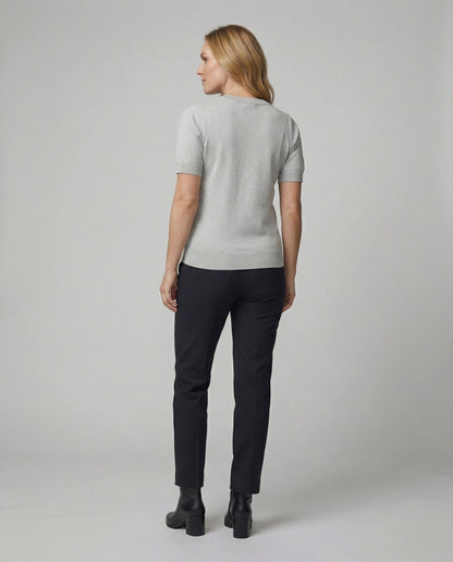 Damen Pullover Kurzarm Baumwolle Modern