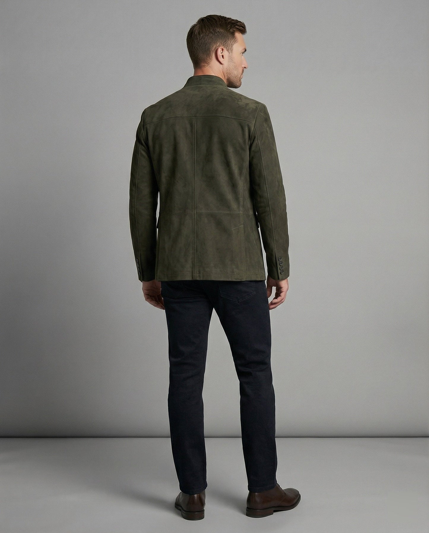 Herren Jacke Klassisch Button Down Modern Slim