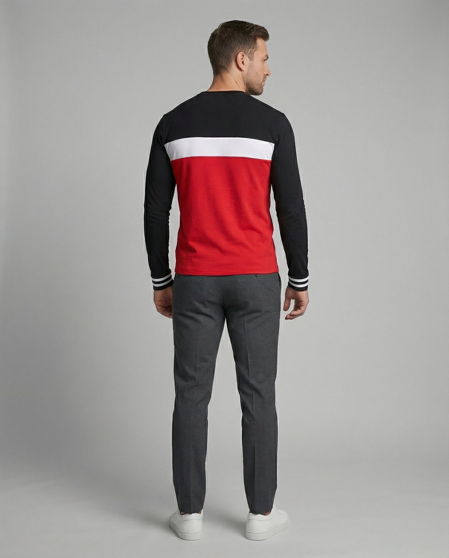 Herren Langarmshirt Sportlich Bequem Modern