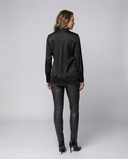 Elegante Damenbluse Satin Klassiker Zeitlos Modern