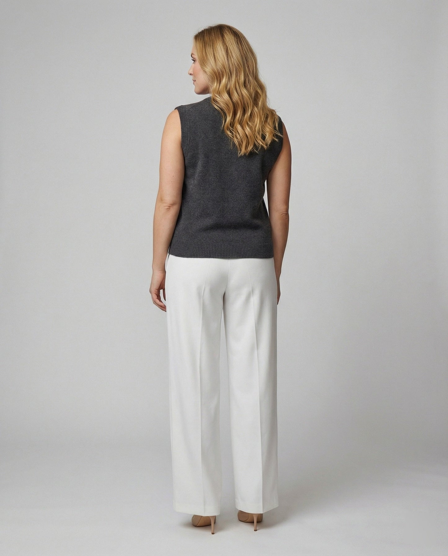 Damen Strickweste Elegante Knopfverschluss Modern