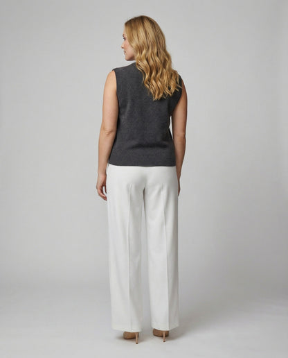 Damen Strickweste Elegante Knopfverschluss Modern