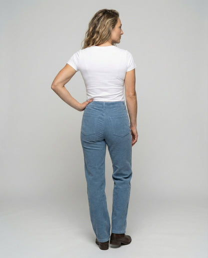 Damen Cordhose Weit Bequem Komfort Hose