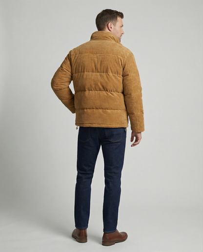 Herren Steppjacke Winter Warm Trendig Cord