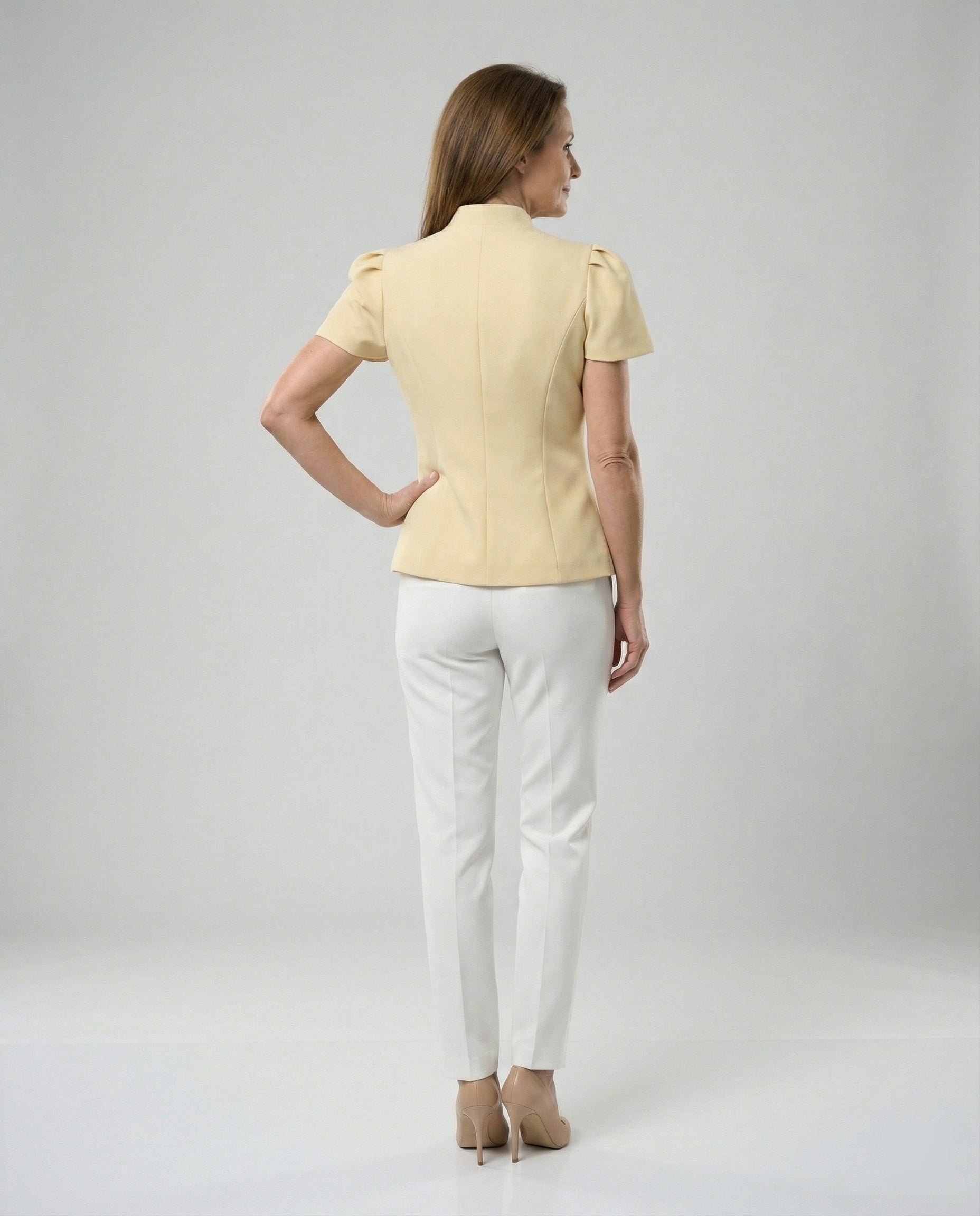 Damen Bluse Puffärmel Frauen Oberteil Elegent - BerlinGlamour