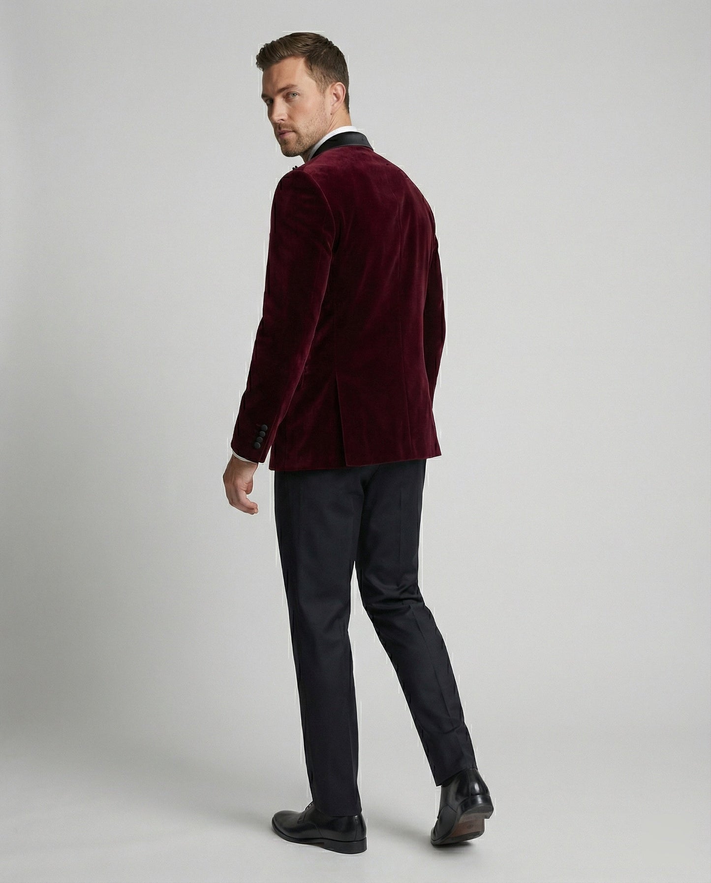 Herren Sommerjacke Slim Fit Kontrast Revers Modern
