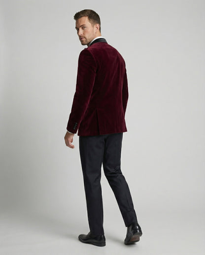 Herren Sommerjacke Slim Fit Kontrast Revers Modern