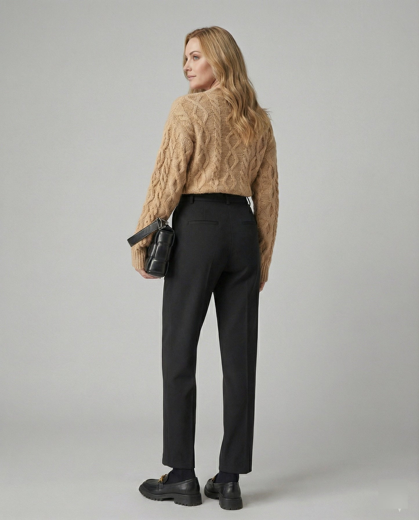 Damen Anzughosen Elegante Bürohosen Slim Fit