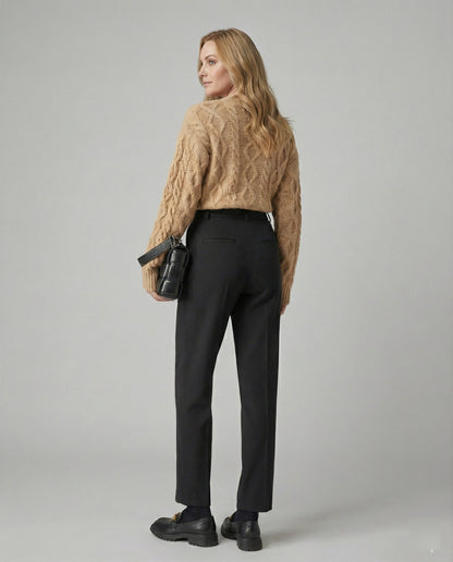 Damen Anzughosen Elegante Bürohosen Slim Fit