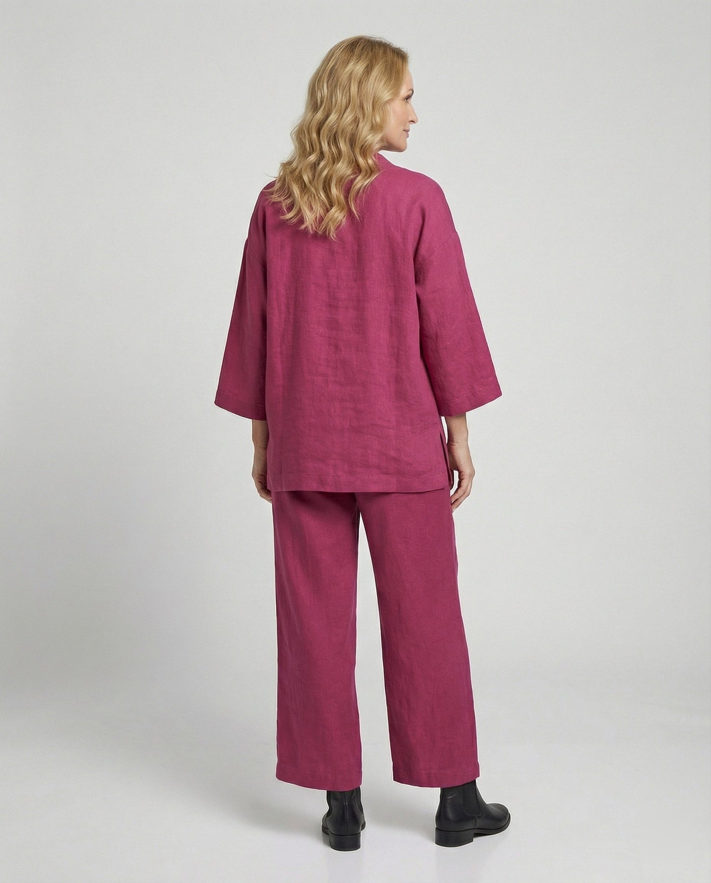 Damen Zweiteiler Oversized Bluse Set Modern