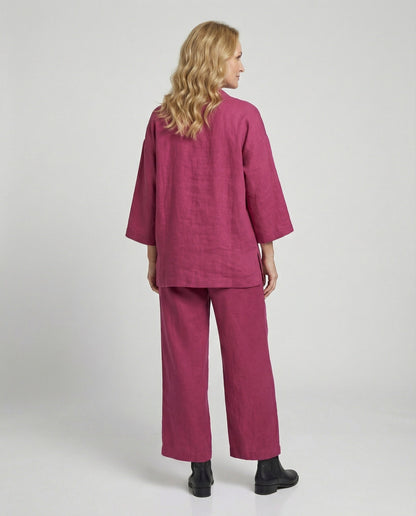 Damen Zweiteiler Oversized Bluse Set Modern