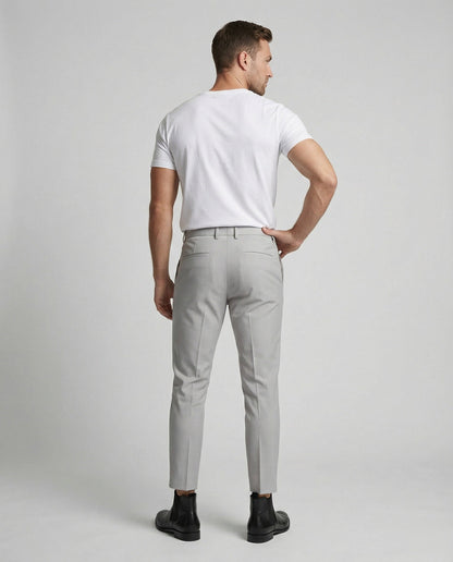 Herren Anzughose Slim Fit mit feiner Struktur