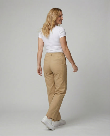 Weite Damen Stoffhose Elastischer Bund Bequem