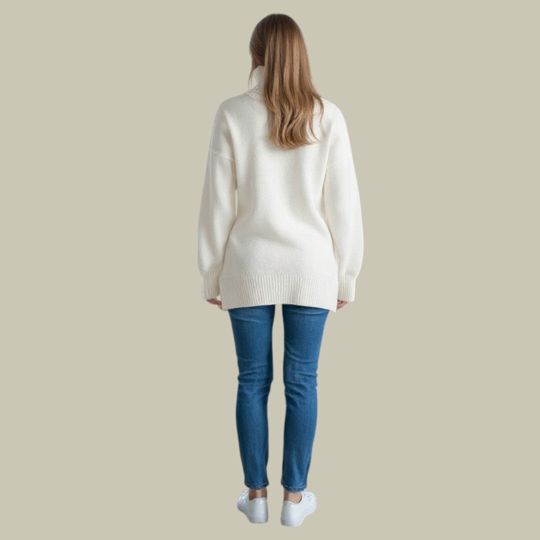 Damen Rollkragenpullover Groß Übergroß Winterwarm