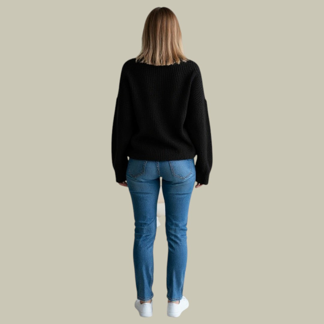 Damen Rollkragenpullover Groß Übergroß Winterwarm