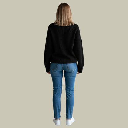Damen Rollkragenpullover Groß Übergroß Winterwarm
