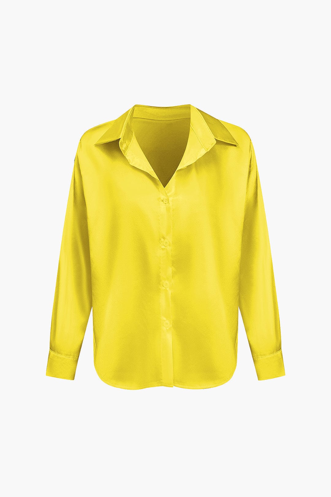 Elegante Bluse Langarm Seiden-Satin Damenbluse