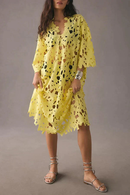 Rachel – Häkelkleid mit floralen Spitzen