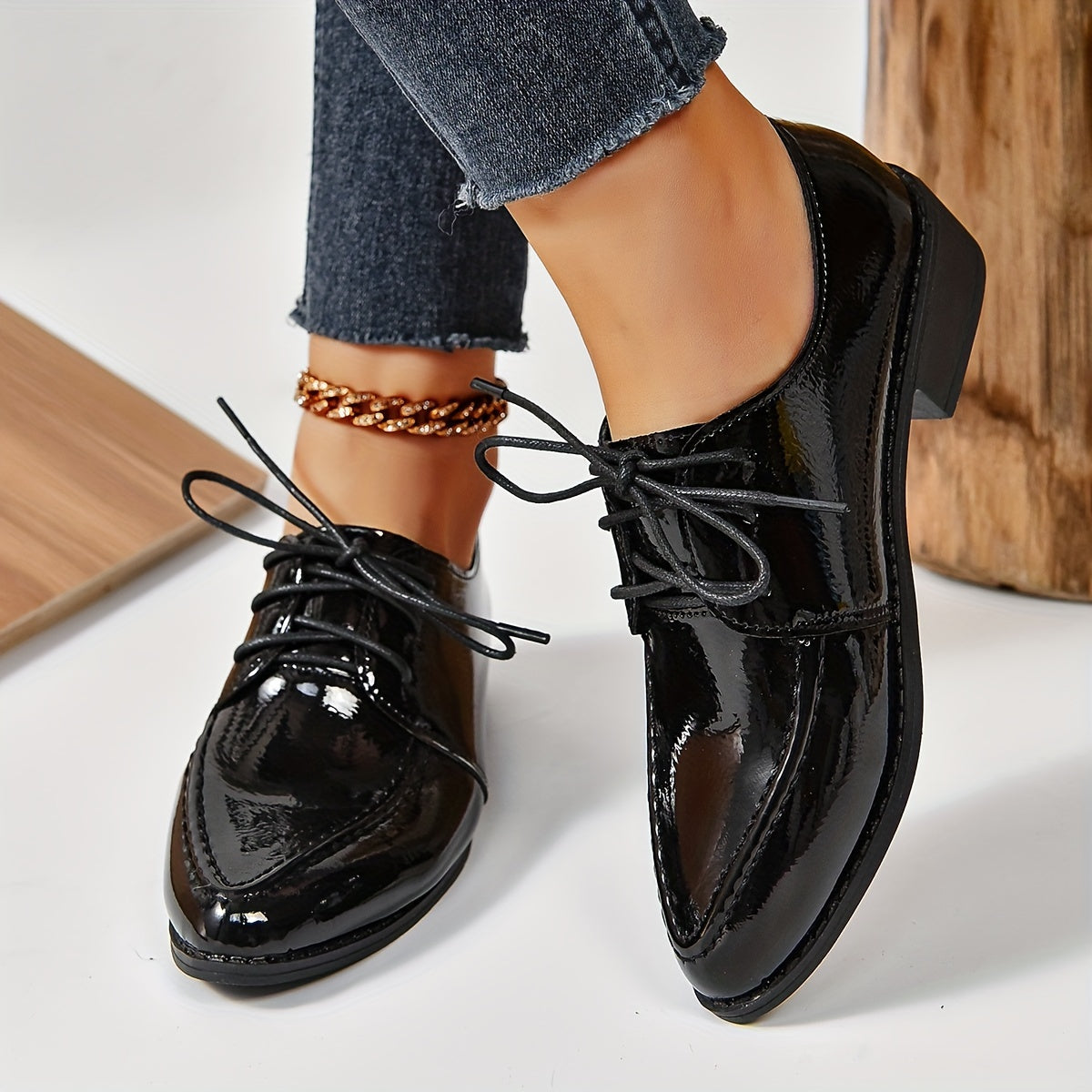 Frauen Loafer Schuhe Elegante Schwarz