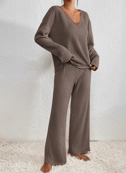 2-teiliger Strickanzug Damen Glamour