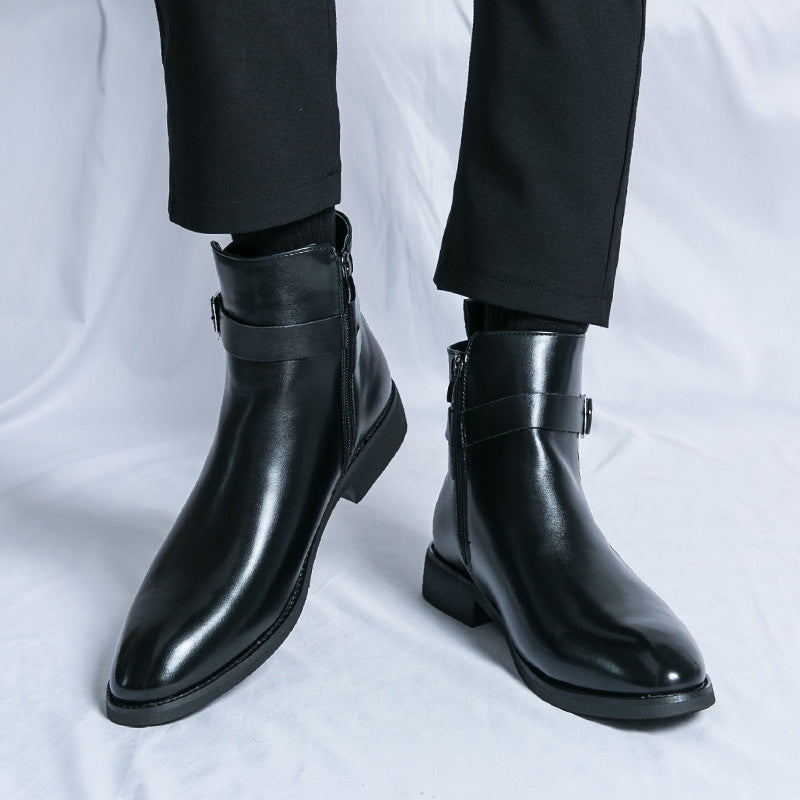 Herrenstiefel Leder Schwarz Klassisch Elegant
