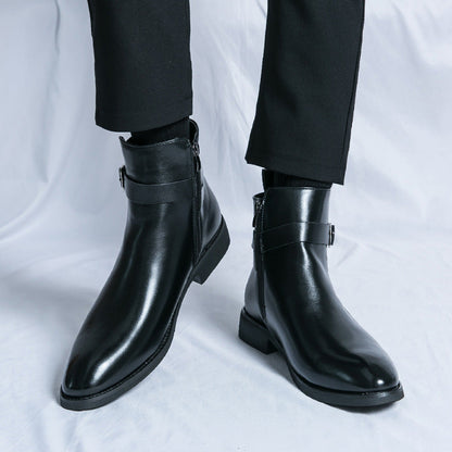 Herrenstiefel Leder Schwarz Klassisch Elegant