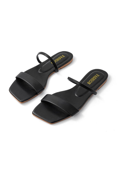 Schwarze Sandalen Elegantes Minimal Design