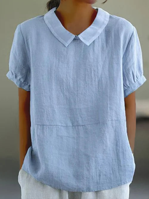 Damen Bluse Leinen Weich Bequem Sommer - BerlinGlamour