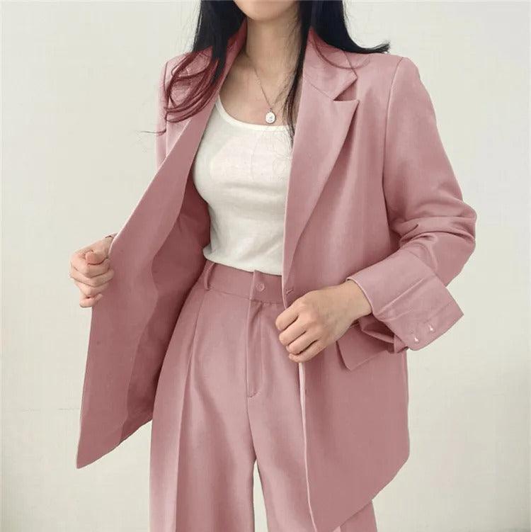 Damen Anzug Set Maßgeschneidert Langblazer Elegant