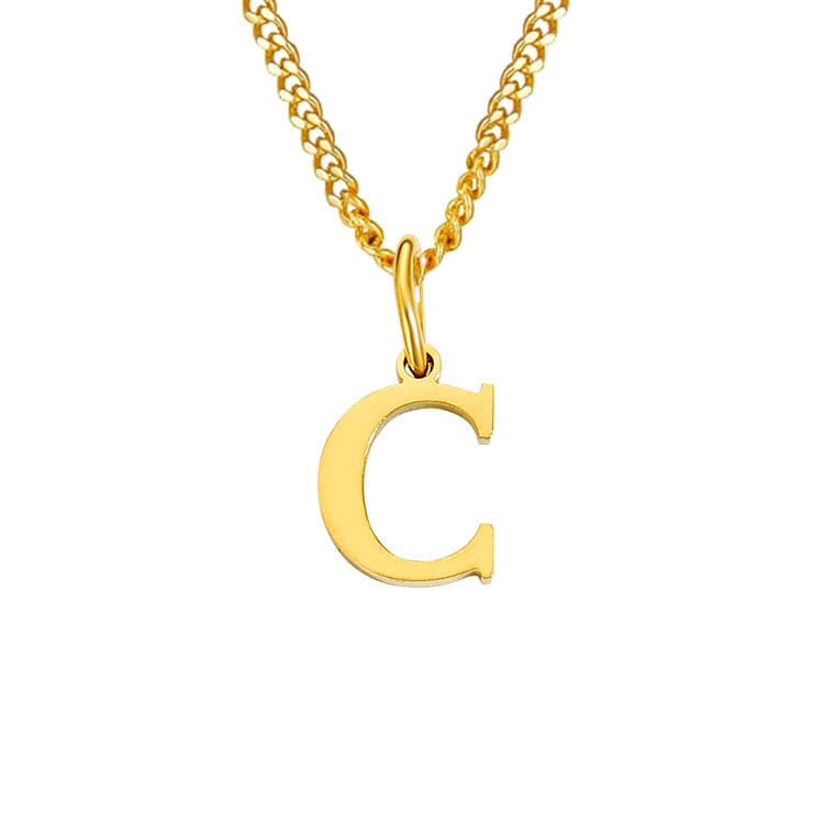 14K Edelstahl Halskette Buchstabenkette Modern