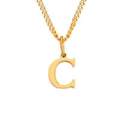 14K Edelstahl Halskette Buchstabenkette Modern