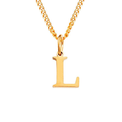 14K Edelstahl Halskette Buchstabenkette Modern