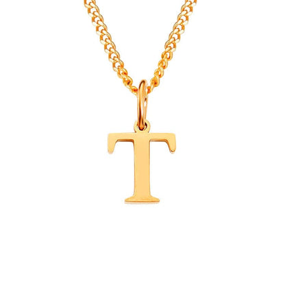 14K Edelstahl Halskette Buchstabenkette Modern