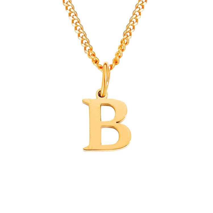 14K Edelstahl Halskette Buchstabenkette Modern